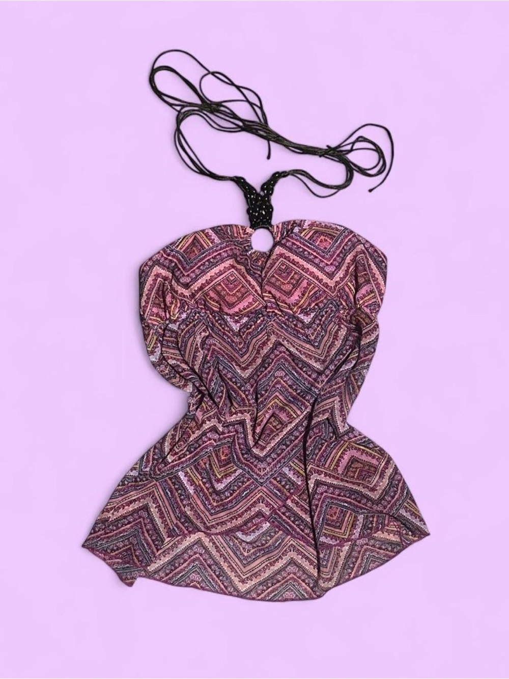 Vintage Y2K 2000s No Boundaries Boho Baby Doll Halter Top | Festival Fairycore